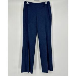 Armani Collezioni wool blend straight leg trousers Size 6 Navy